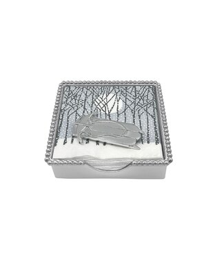 Double Runner Sled Beaded Napkin Box Set
