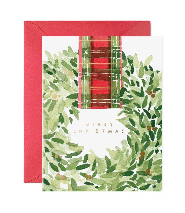 E. Francis Plaid Ribbon Wreath Cards (Boxed Set of 6)