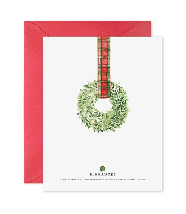 E. Francis Plaid Ribbon Wreath Cards (Boxed Set of 6)