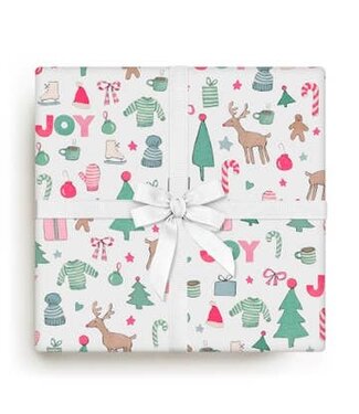 E. Francis Merry Motif Roll of Gift Wrap