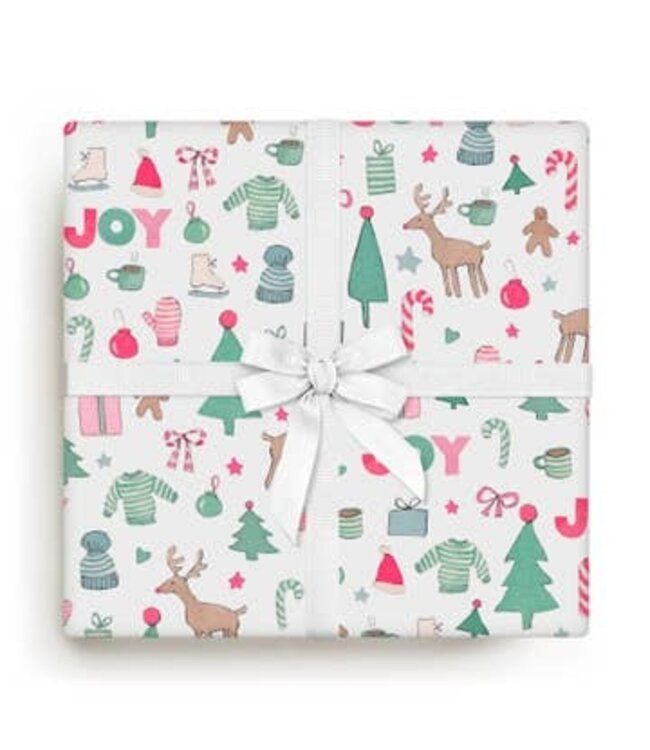 E. Francis Merry Motif Roll of Gift Wrap