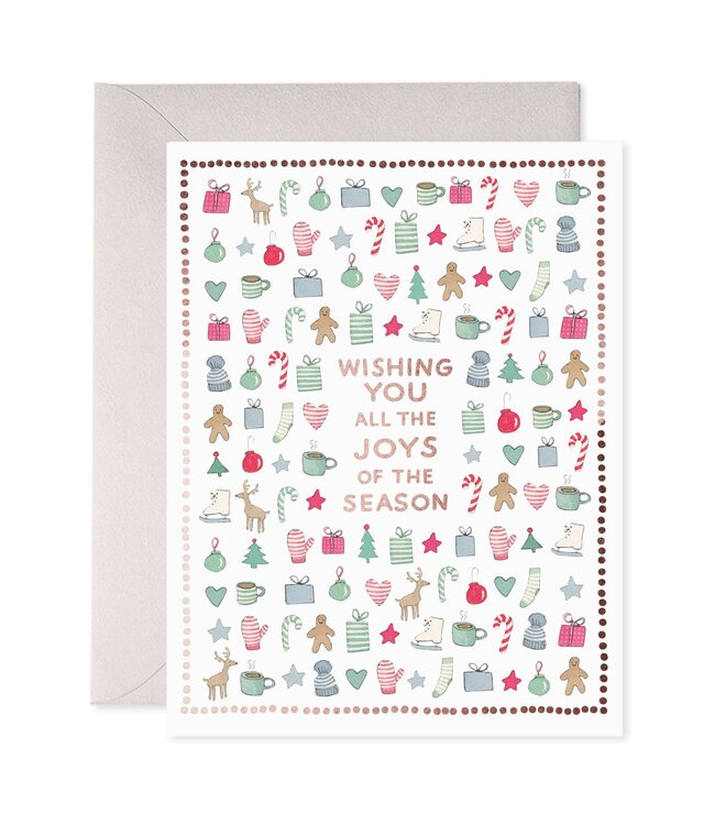 E. Francis Merry Motif Holiday Greeting Card