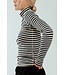 Striped Turtleneck Knit Top