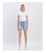 Super High Rise Midi Denim Shorts