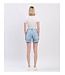 Super High Rise Midi Denim Shorts