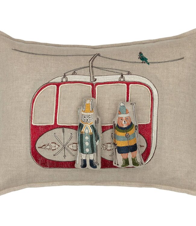 Coral & Tusk Pillow - Gondola Ski Lift
