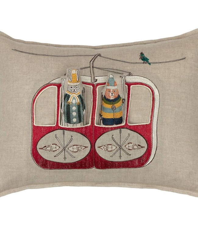 Coral & Tusk Pillow - Gondola Ski Lift