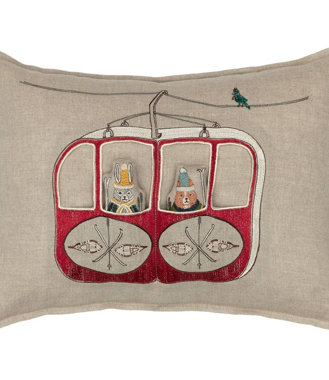 Coral & Tusk Pillow - Gondola Ski Lift