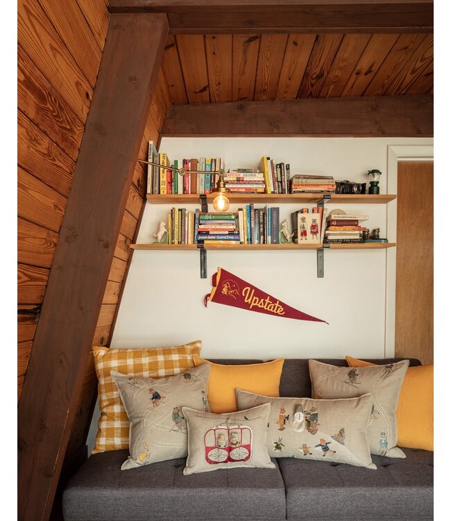 Coral & Tusk Pillow - Gondola Ski Lift