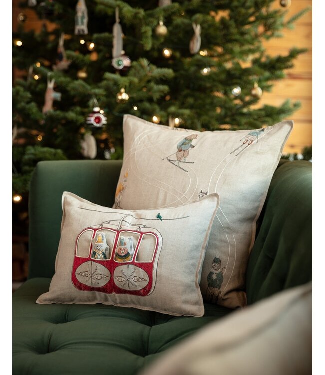 Coral & Tusk Pillow - Gondola Ski Lift