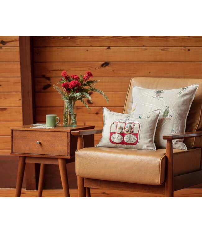Coral & Tusk Pillow - Gondola Ski Lift