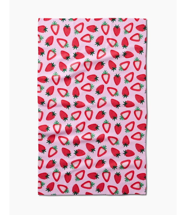 Geometry Tea Towels - Sweet Strawberry