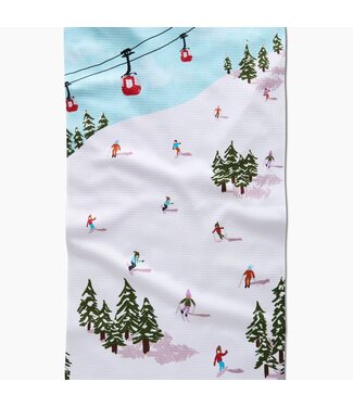 Geometry Tea Towel - Winter Skiing Trip
