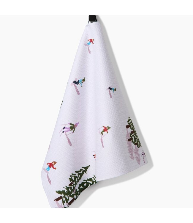 Geometry Tea Towel - Winter Skiing Trip