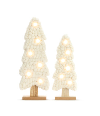 Lit Knit Trees - Set of 2
