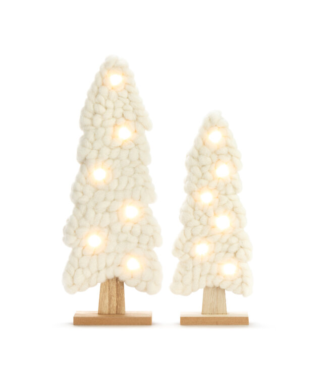 Lit Knit Trees - Set of 2