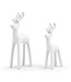 Cast Iron White Reindeer - Set of 2