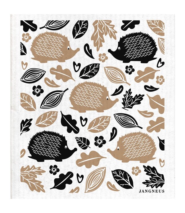 Swedish Dishcloth - Hedgehog - Black/Sand
