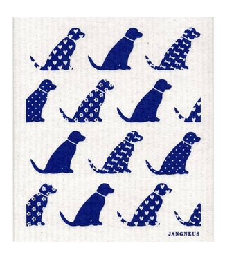 Swedish Dishcloth - Dogs - Blue