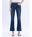 Tummy Control High Rise Raw Hem Kick Flare Jeans