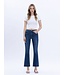 Tummy Control High Rise Raw Hem Kick Flare Jeans