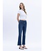 Tummy Control High Rise Raw Hem Kick Flare Jeans