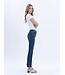 Tummy Control High Rise Raw Hem Kick Flare Jeans