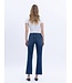 Tummy Control High Rise Raw Hem Kick Flare Jeans
