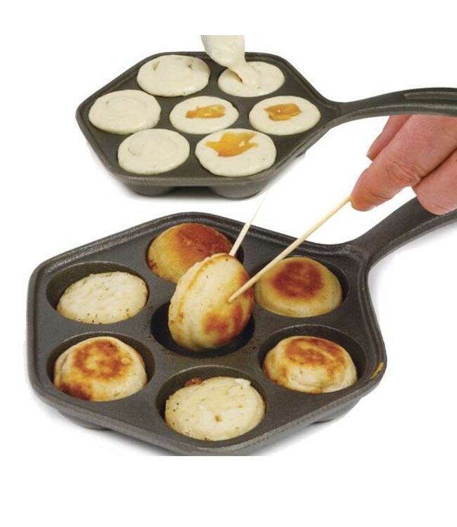 Cast Iron Stuffed Pancake Pan, Munk / Aebleskiver
