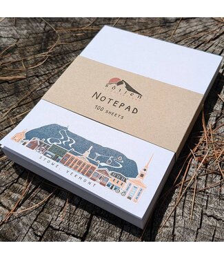 Stowe Vermont Cityscape Notepad by Soijen Illustrations
