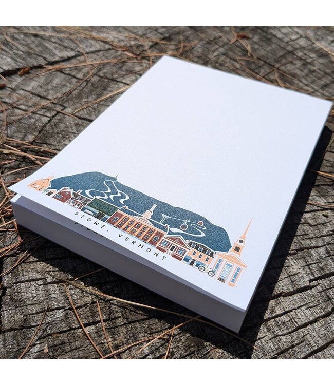 Stowe Vermont Cityscape Notepad by Soijen Illustrations