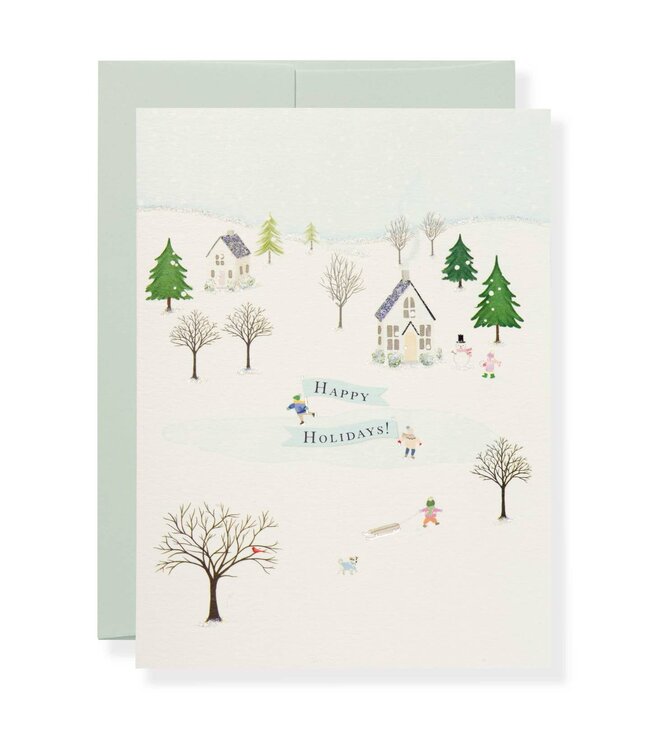 Snowy Holiday Greeting Card
