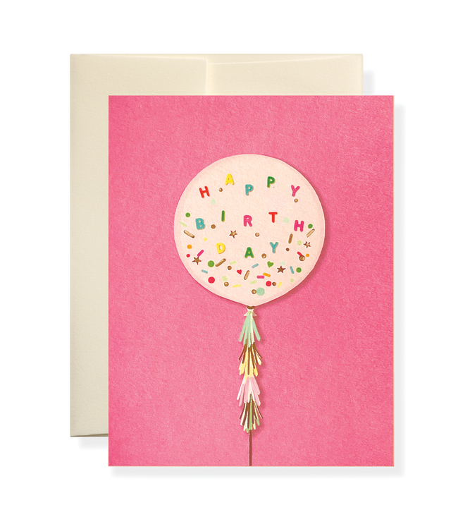 Pink Balloon Greeting Card