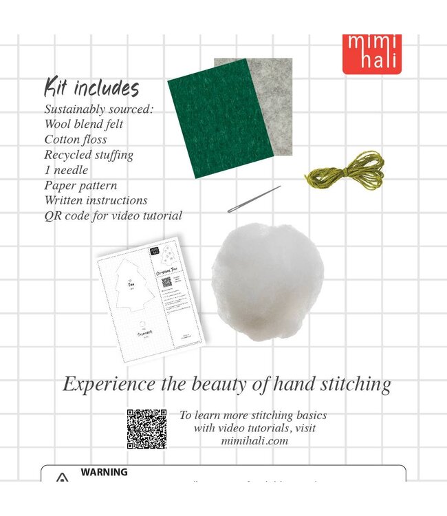 Tree Ornament Wool Felt Sewing Kit