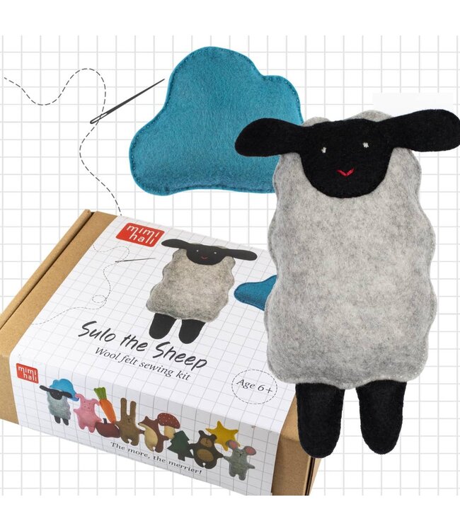 Sheep and Cloud Wool Felt Sewing Kit