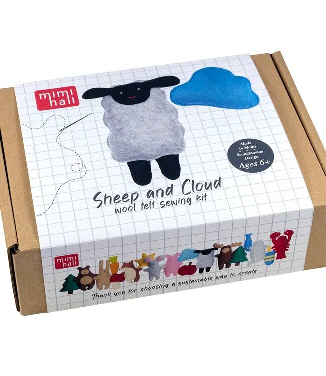 Sheep and Cloud Wool Felt Sewing Kit