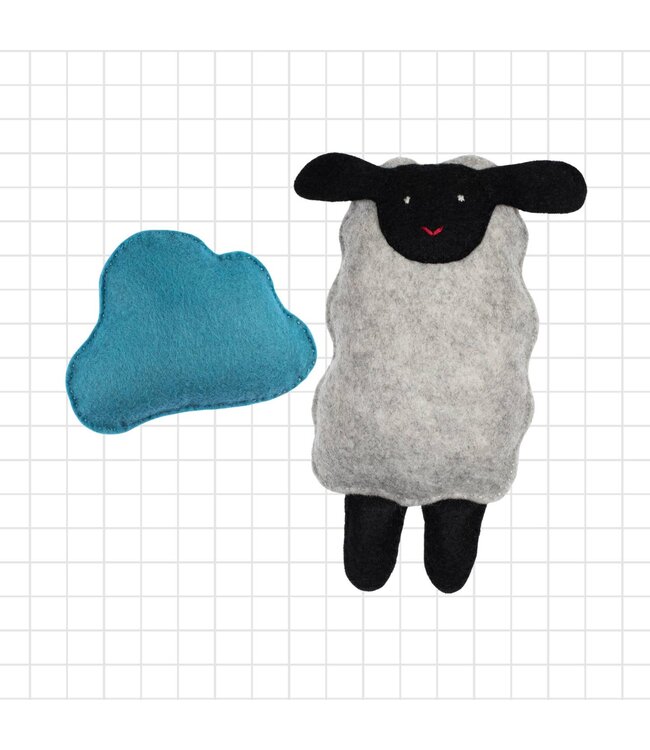 Sheep and Cloud Wool Felt Sewing Kit