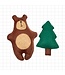 Bear and Tree Wool Felt Sewing Kit
