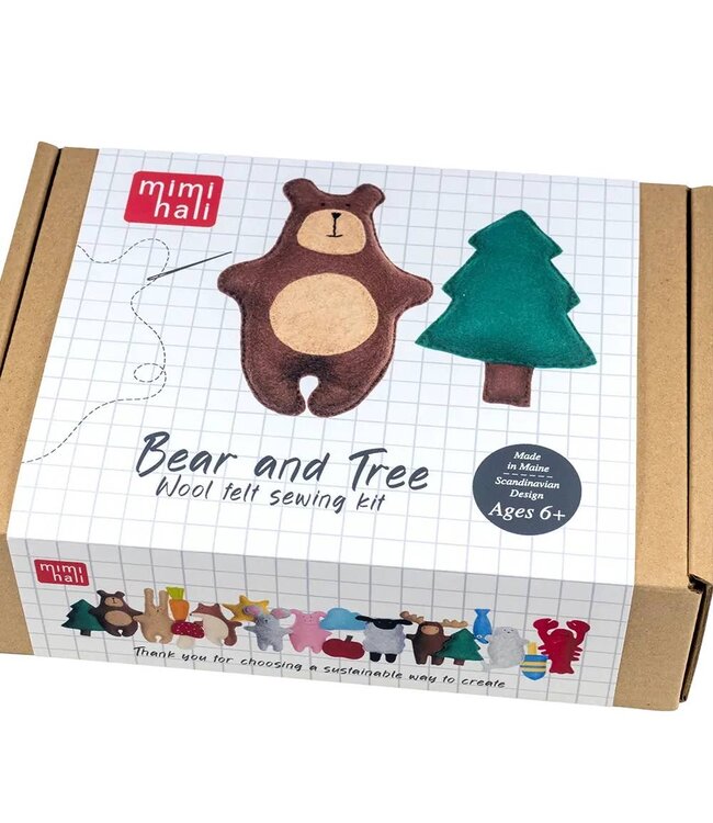 Bear and Tree Wool Felt Sewing Kit