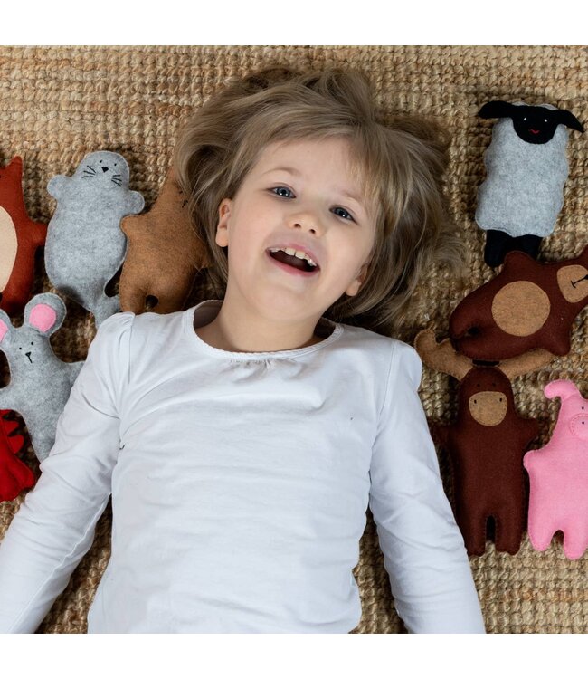 Moose and Tree Wool Felt Sewing Kit