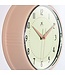 Retro Round Pink Indoor Wall Clock - 9.5 Inch