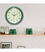 Retro Round Green Indoor Wall Clock - 12 Inch