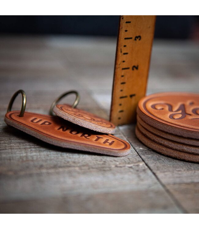 Vermont Covered Bridge Leather Coaster