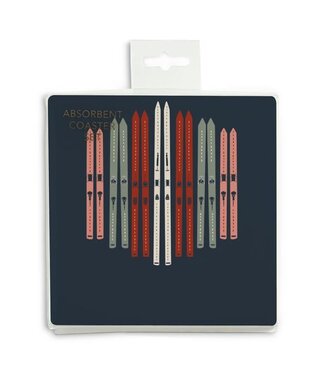 Happy Place  Skiers Magnet - Bone