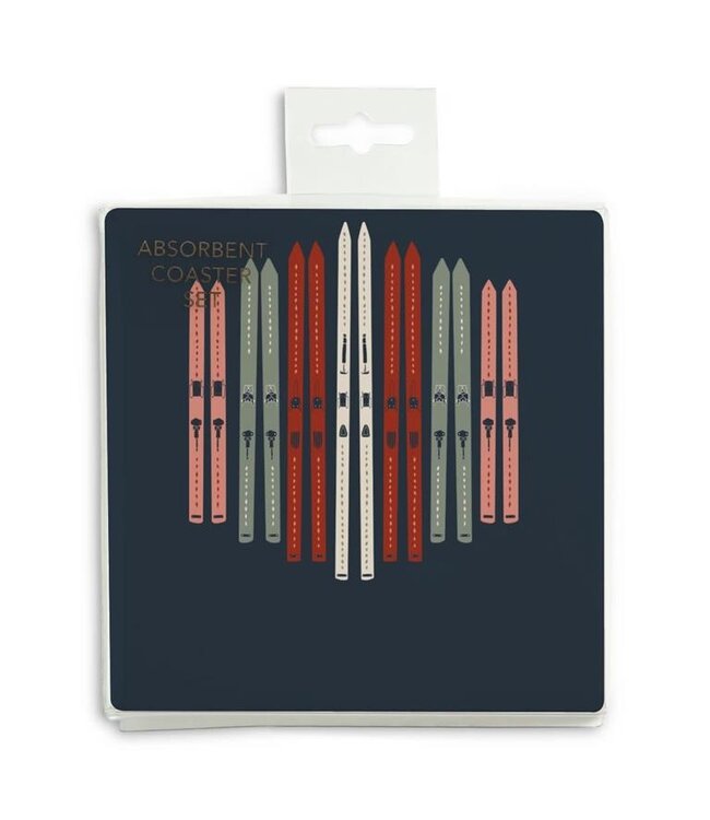 Happy Place  Skiers Magnet - Bone