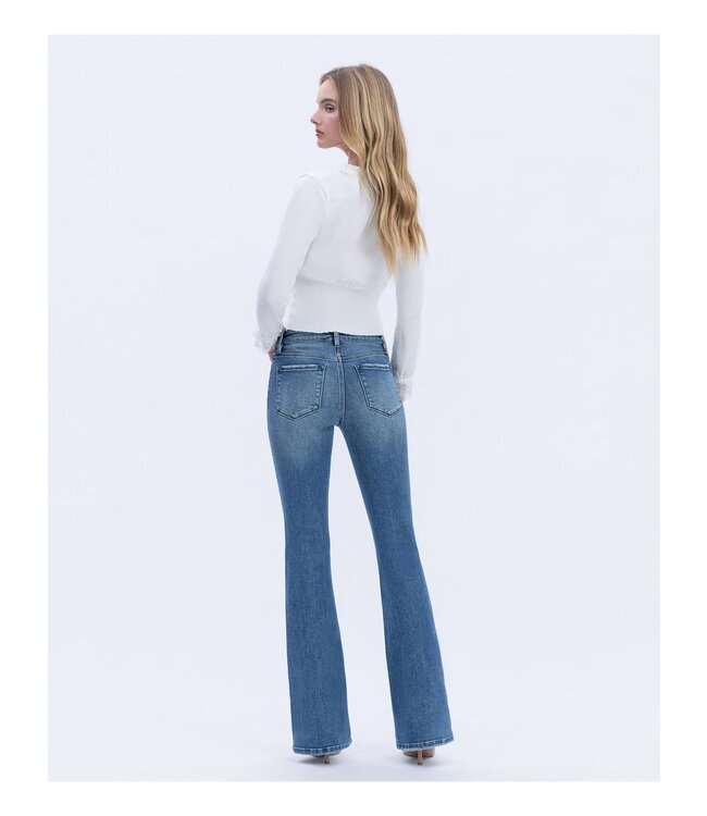 High Rise Full Length Bootcut Jeans