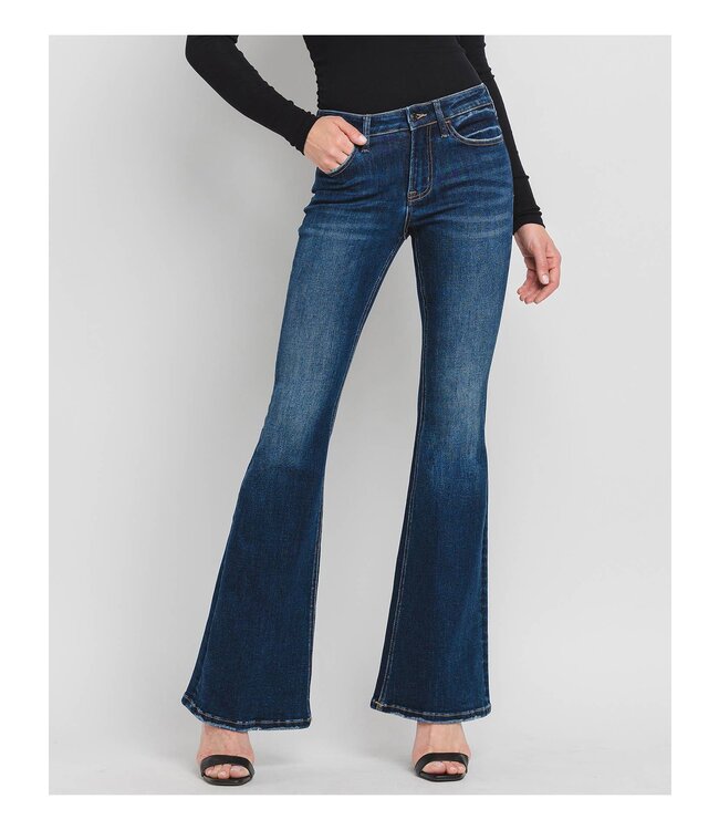Mid Rise Super Flare Jeans