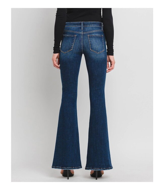 Mid Rise Super Flare Jeans