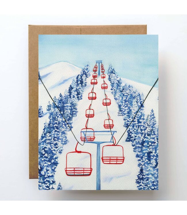 Skiing Holiday Cards - Boxed Set of 6