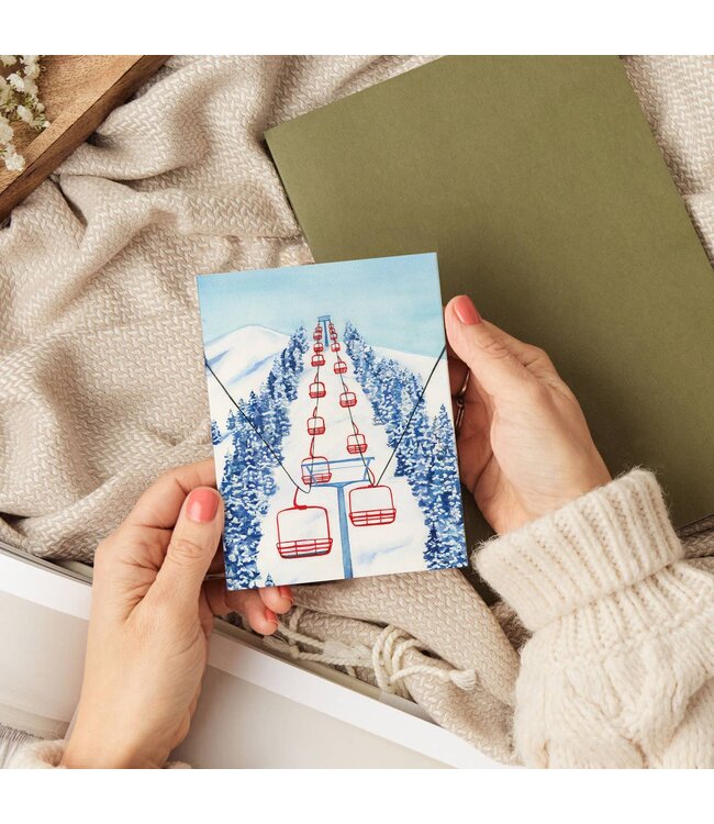 Skiing Holiday Cards - Boxed Set of 6